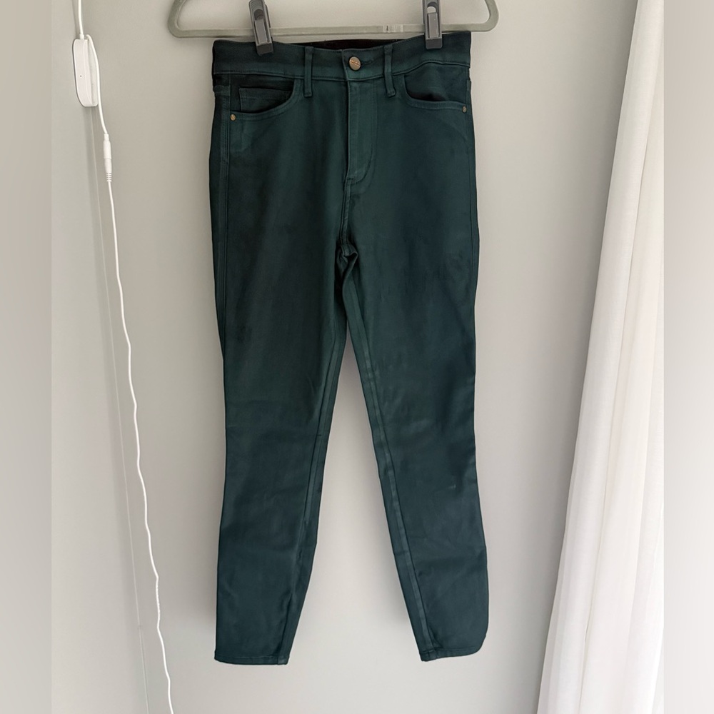 Dark Green Wash Skinny Jeans